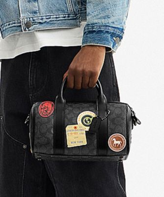 ＜COACH＞ゴッサム　ダッフル　バッグ　２４・シグネチャー　キャンバス・パッチ